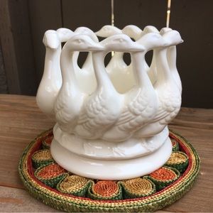 Vintage Geese Planter by Lenwile Ardalt
